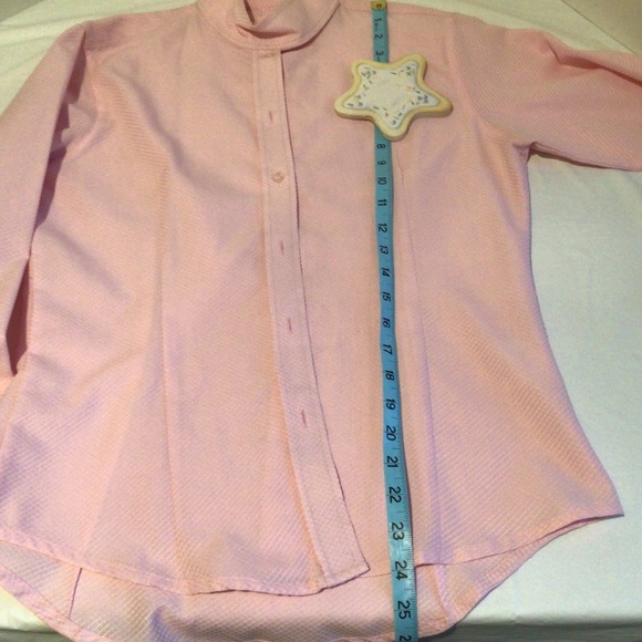 Zoe CoolMax Starter Show Shirt Pink Long Sleeve Choker Attached Horse 4H Sz Med - Picture 3 of 6